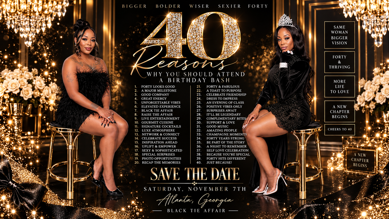 40 Reasons Why You Should Attend Valerie and Vasilika's Birthday Bash